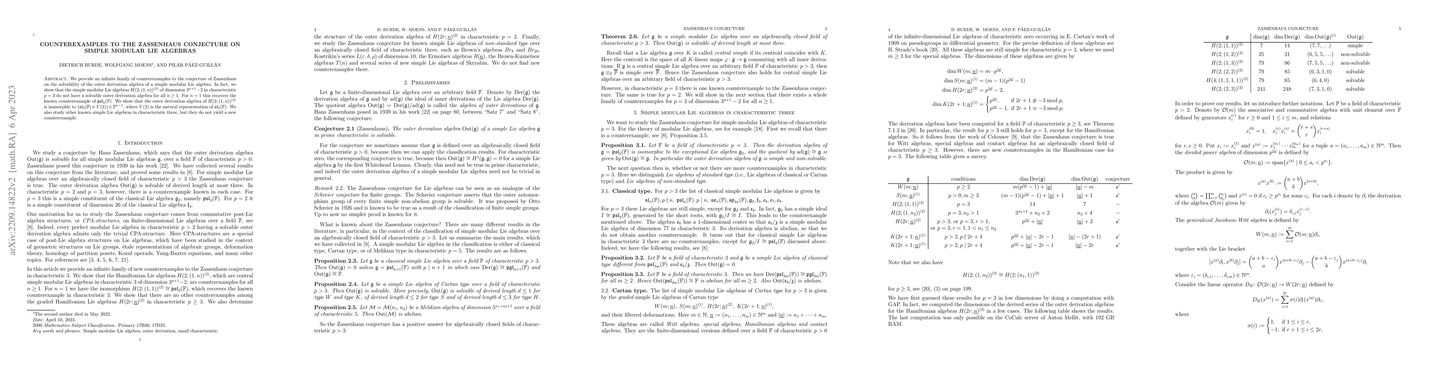 Thumbnail for Counterexamples to the Zassenhaus conjecture on simple modular Lie
  algebras
