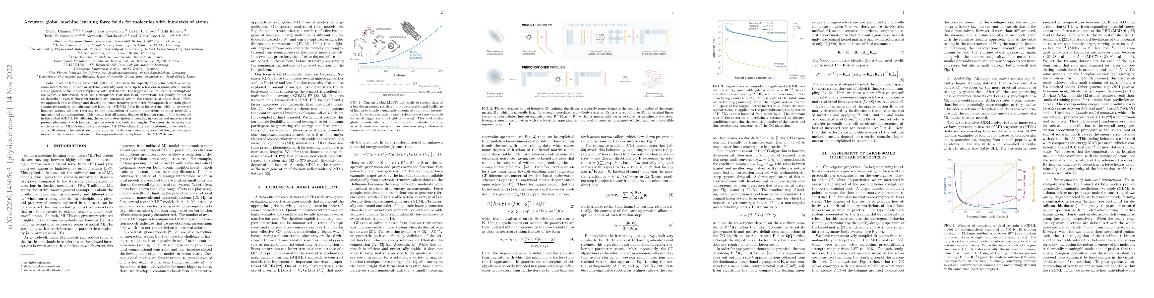 Thumbnail for Accurate global machine learning force fields for molecules with
  hundreds of atoms