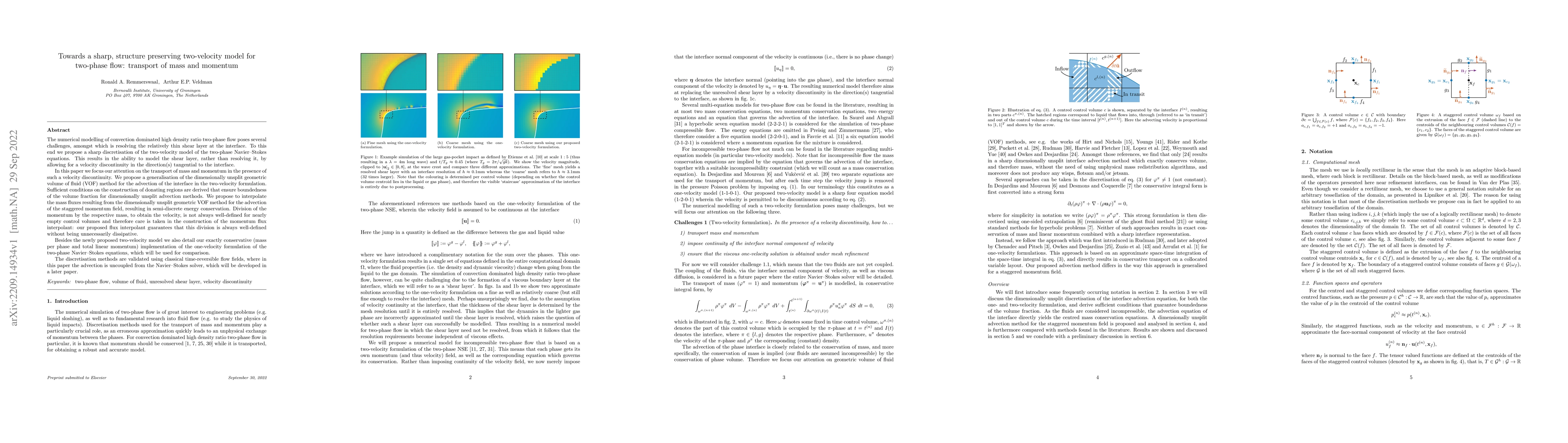 Thumbnail for Towards a sharp, structure preserving two-velocity model for two-phase
  flow: transport of mass and momentum