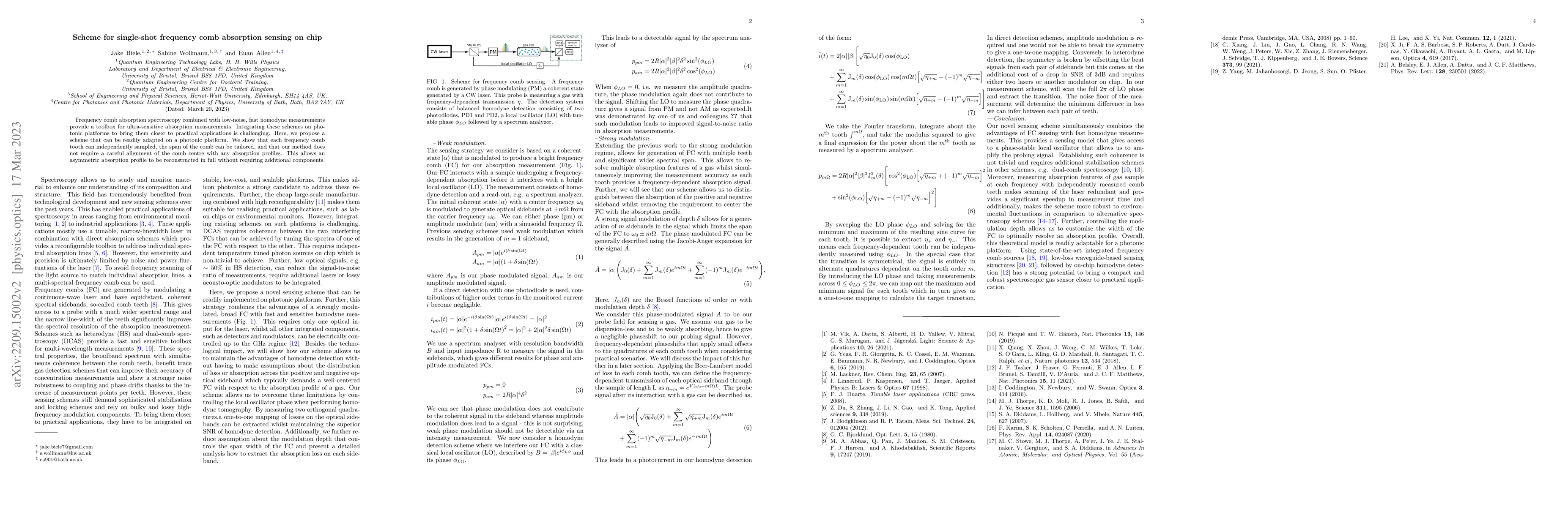 Thumbnail for Scheme for single-shot frequency comb absorption sensing on chip