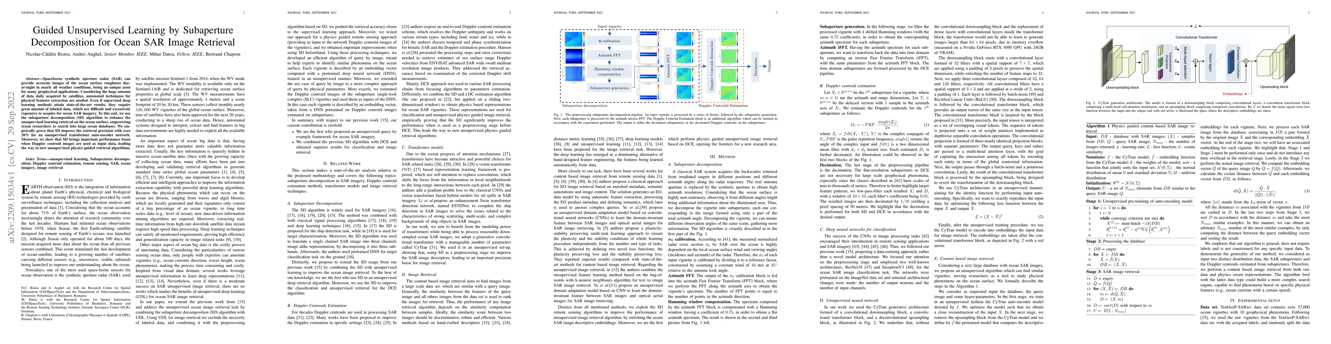 Thumbnail for Guided Unsupervised Learning by Subaperture Decomposition for Ocean SAR
  Image Retrieval