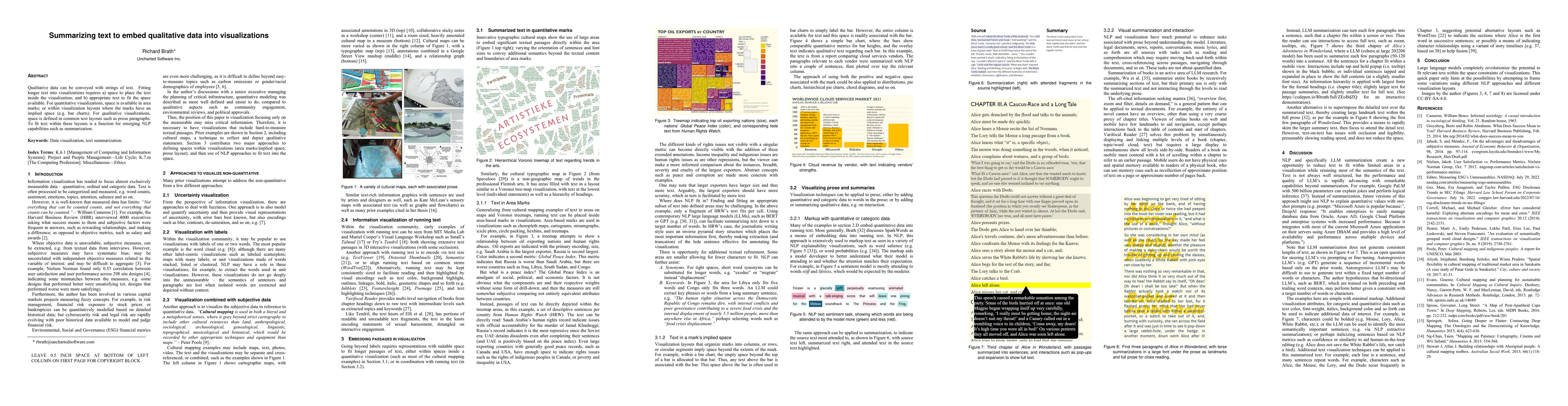 Thumbnail for Summarizing text to embed qualitative data into visualizations