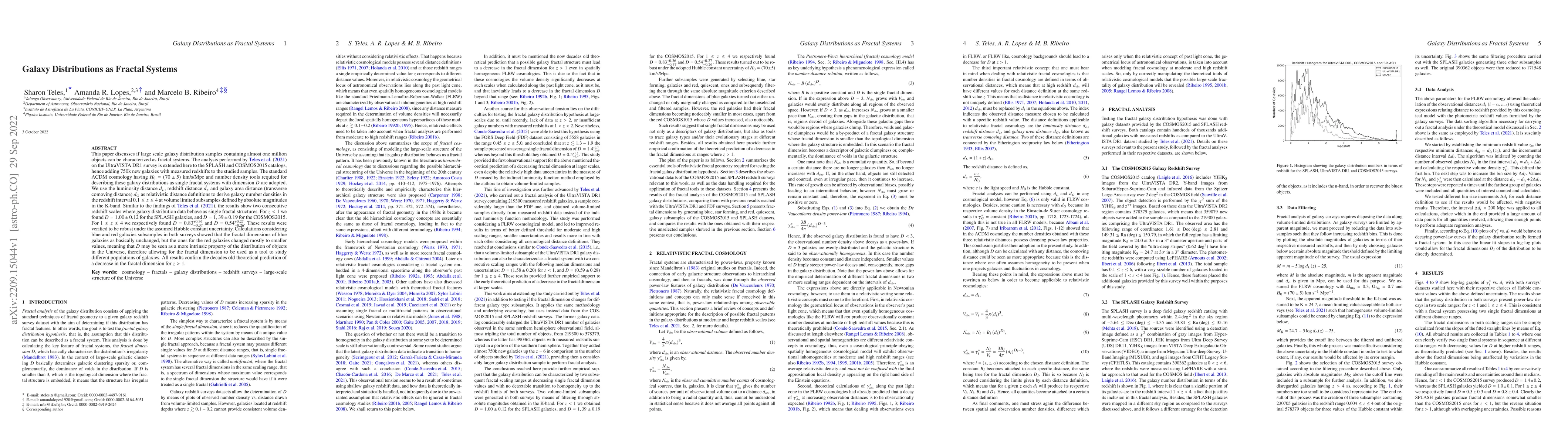 Thumbnail for Galaxy Distributions as Fractal Systems