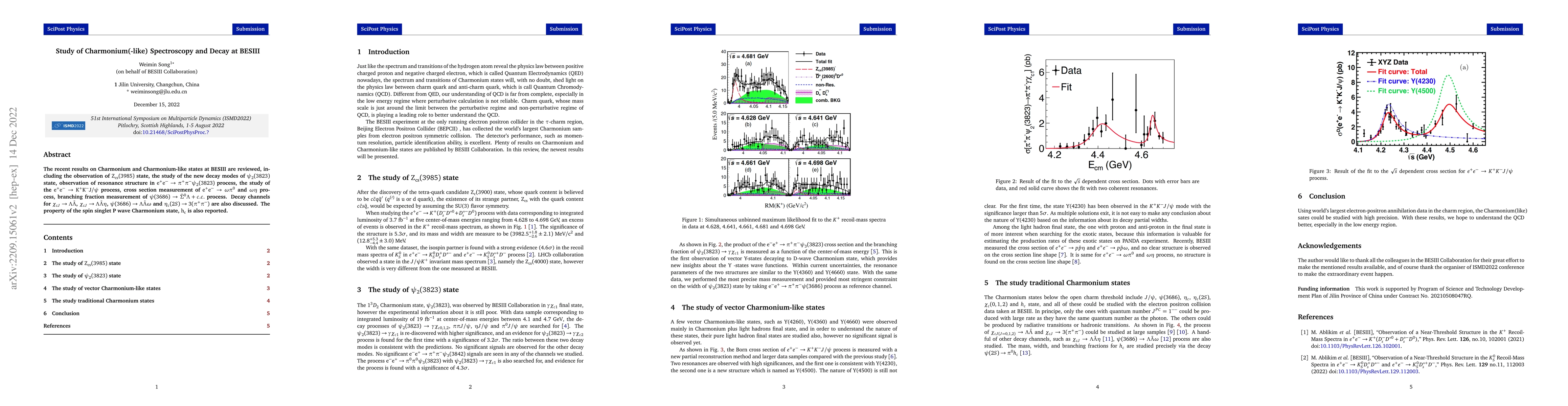 Thumbnail for Study of Charmonium(-like) Spectroscopy and Decay at BESIII