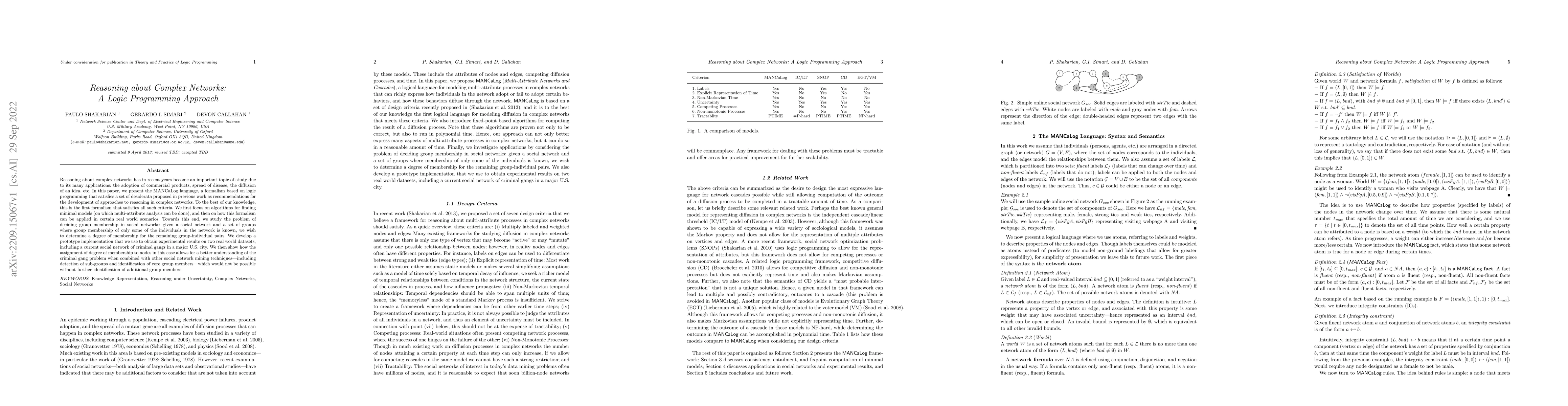 Thumbnail for Reasoning about Complex Networks: A Logic Programming Approach