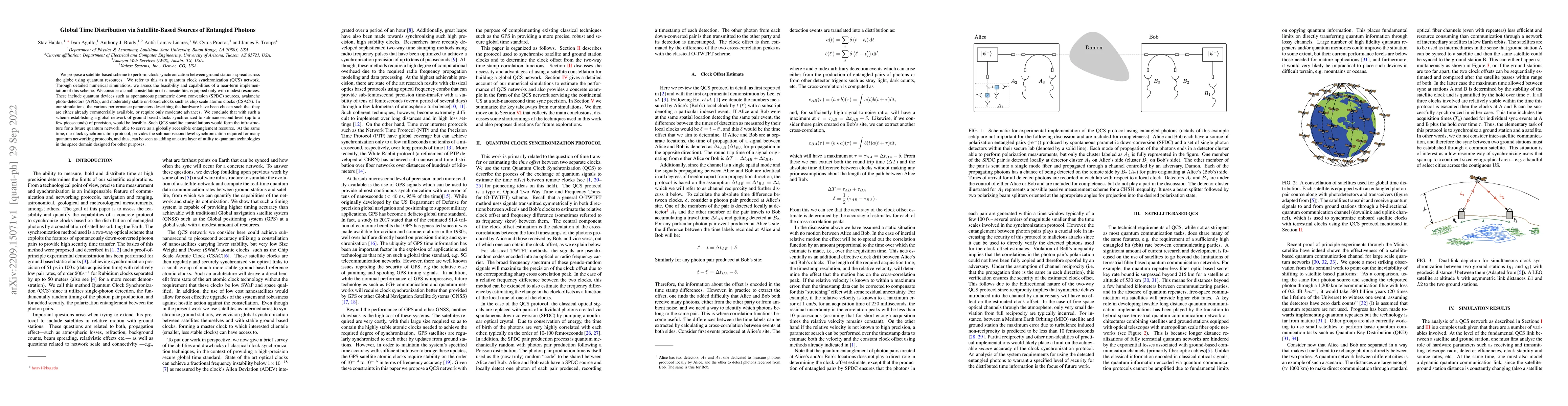 Thumbnail for Global Time Distribution via Satellite-Based Sources of Entangled
  Photons