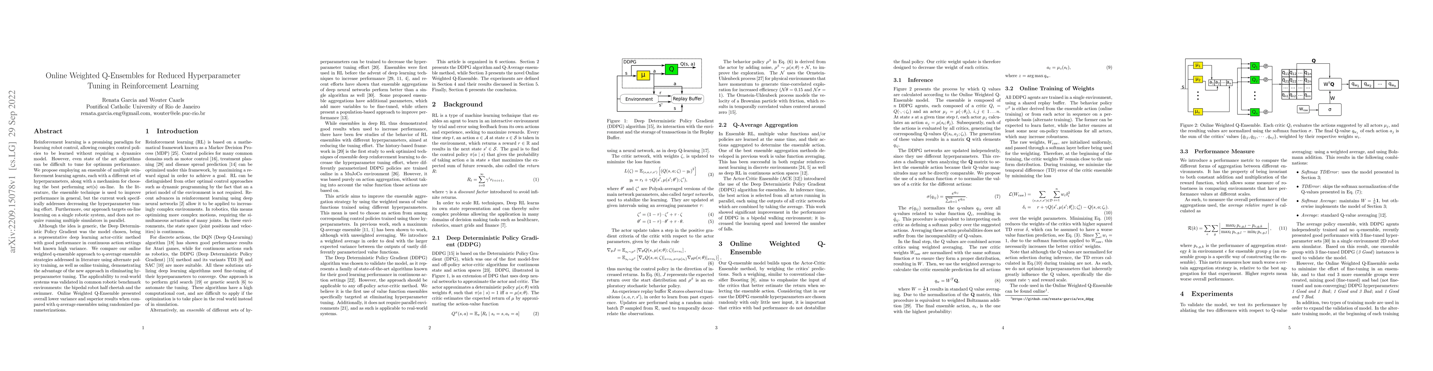 Thumbnail for Online Weighted Q-Ensembles for Reduced Hyperparameter Tuning in
  Reinforcement Learning