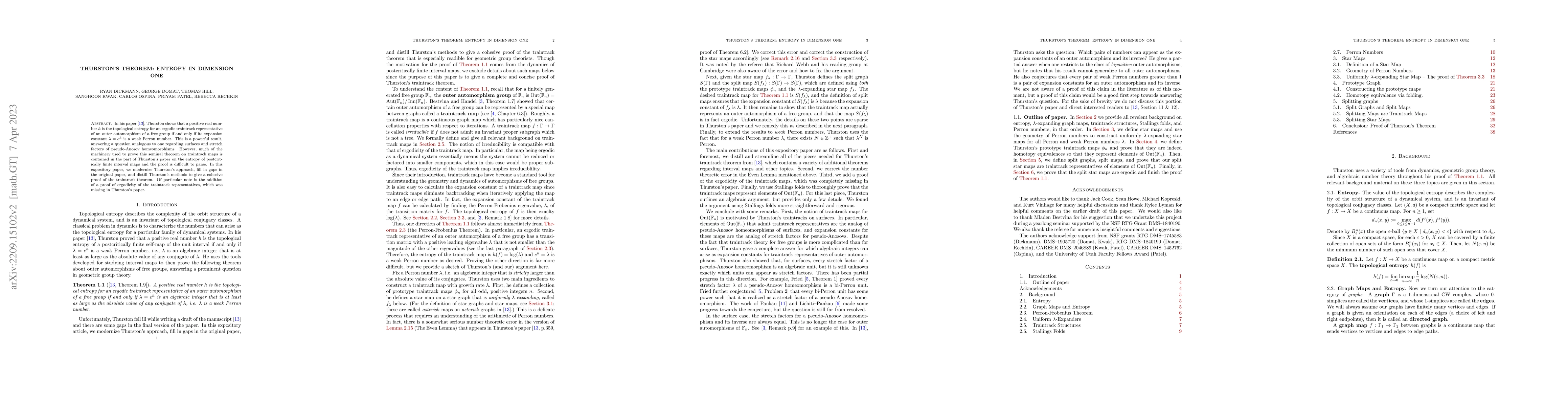 Thumbnail for Thurston's Theorem: Entropy in Dimension One