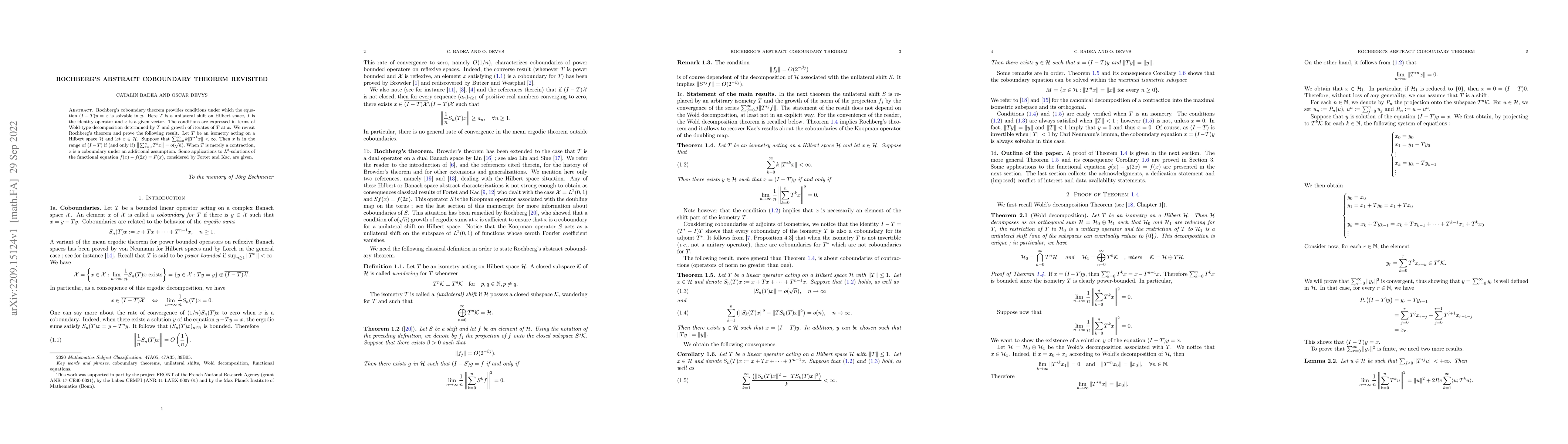 Thumbnail for Rochberg's abstract coboundary theorem revisited