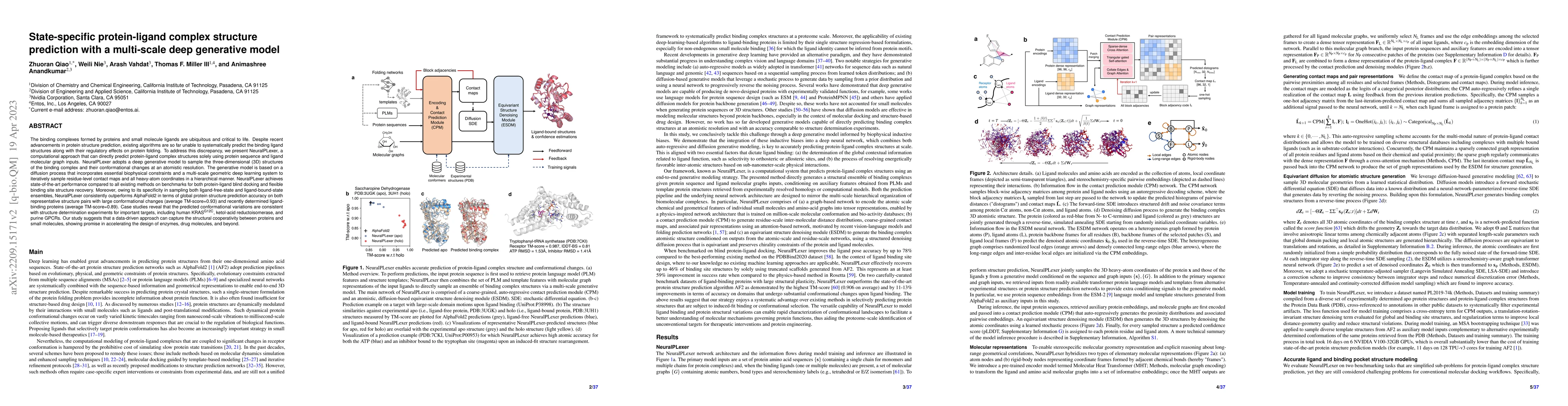 Thumbnail for State-specific protein-ligand complex structure prediction with a
  multi-scale deep generative model