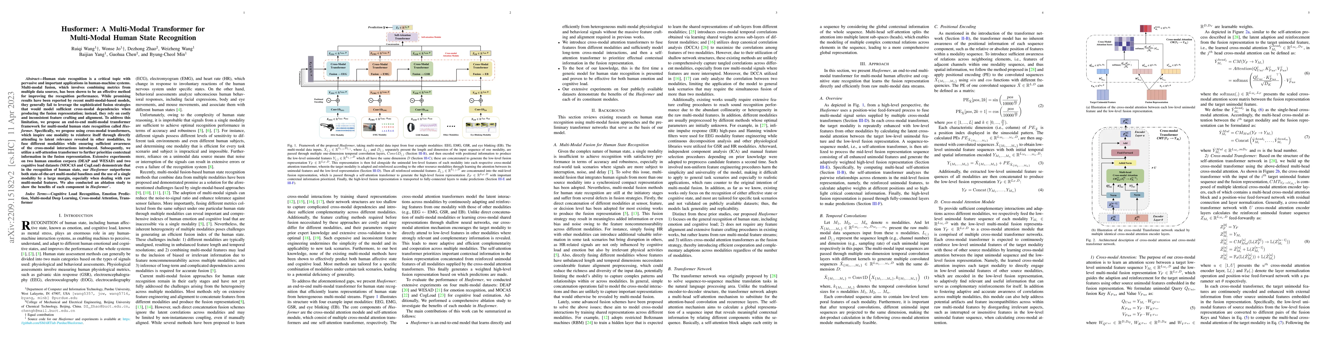 Thumbnail for Husformer: A Multi-Modal Transformer for Multi-Modal Human State
  Recognition