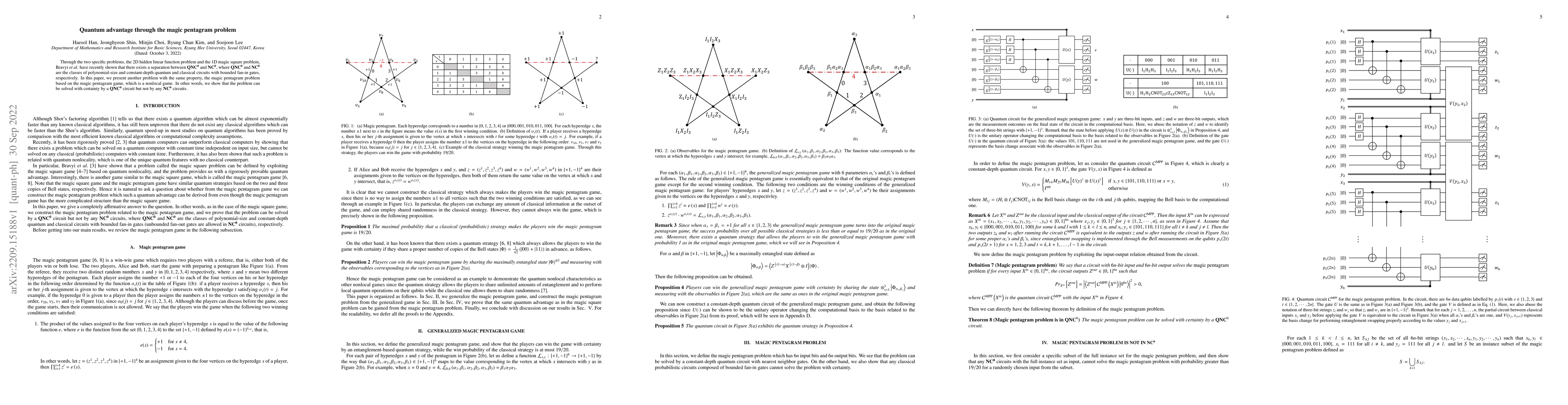 Thumbnail for Quantum advantage through the magic pentagram problem