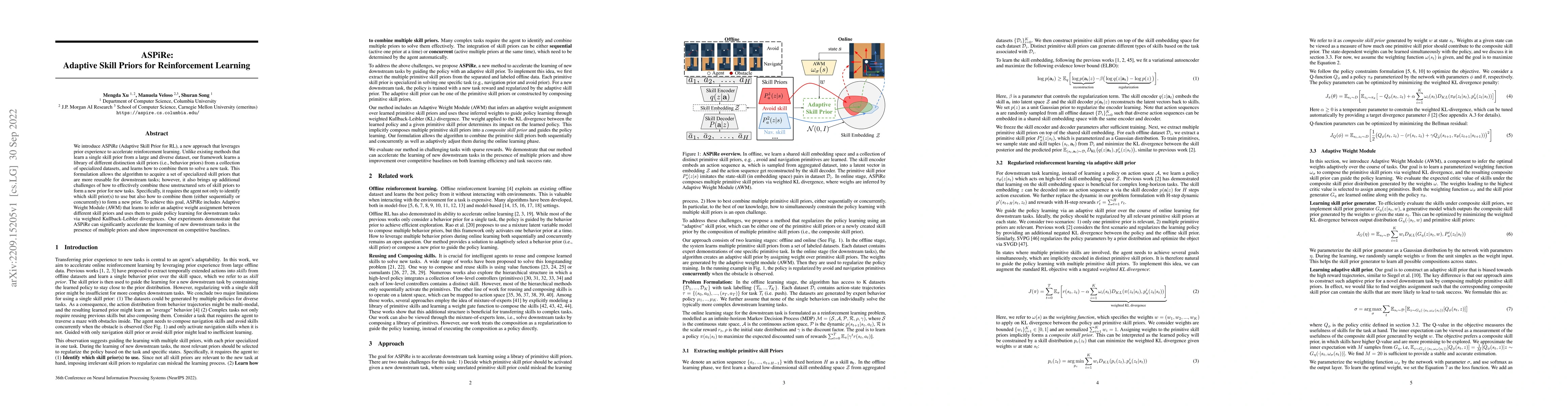 Thumbnail for ASPiRe:Adaptive Skill Priors for Reinforcement Learning