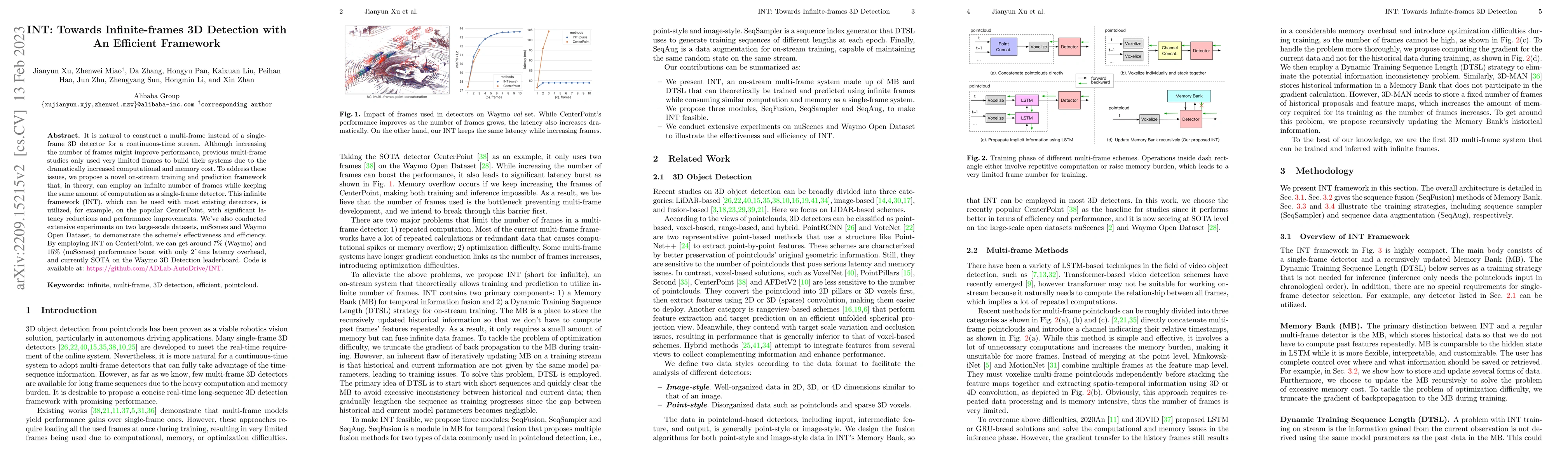 Thumbnail for INT: Towards Infinite-frames 3D Detection with An Efficient Framework