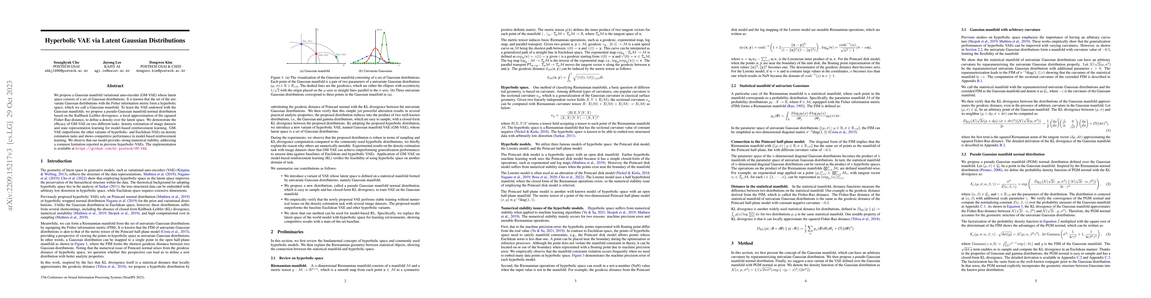 Thumbnail for Hyperbolic VAE via Latent Gaussian Distributions