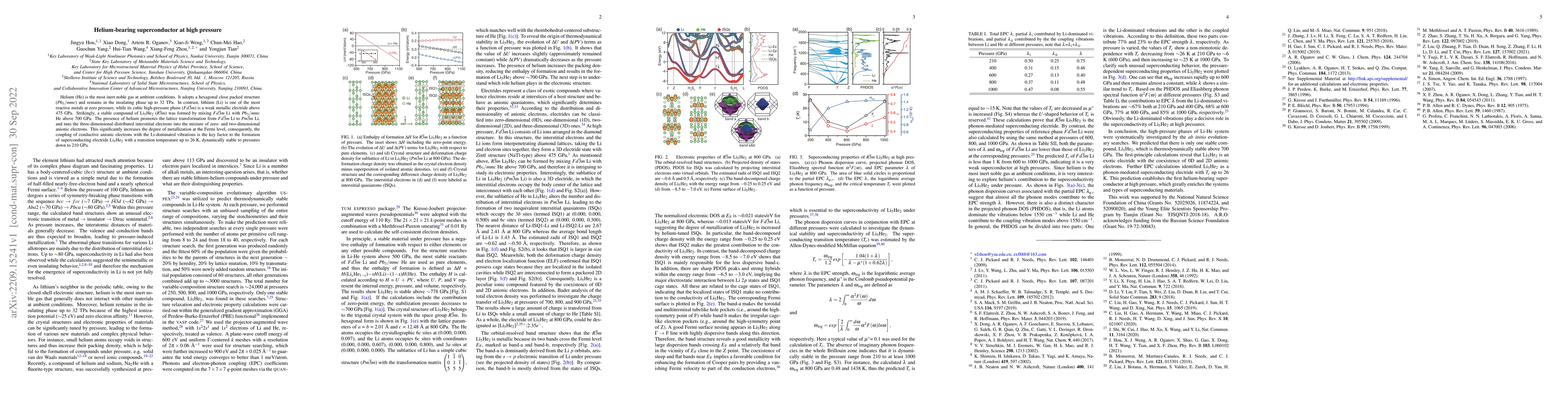 Thumbnail for Helium-bearing superconductor at high pressure