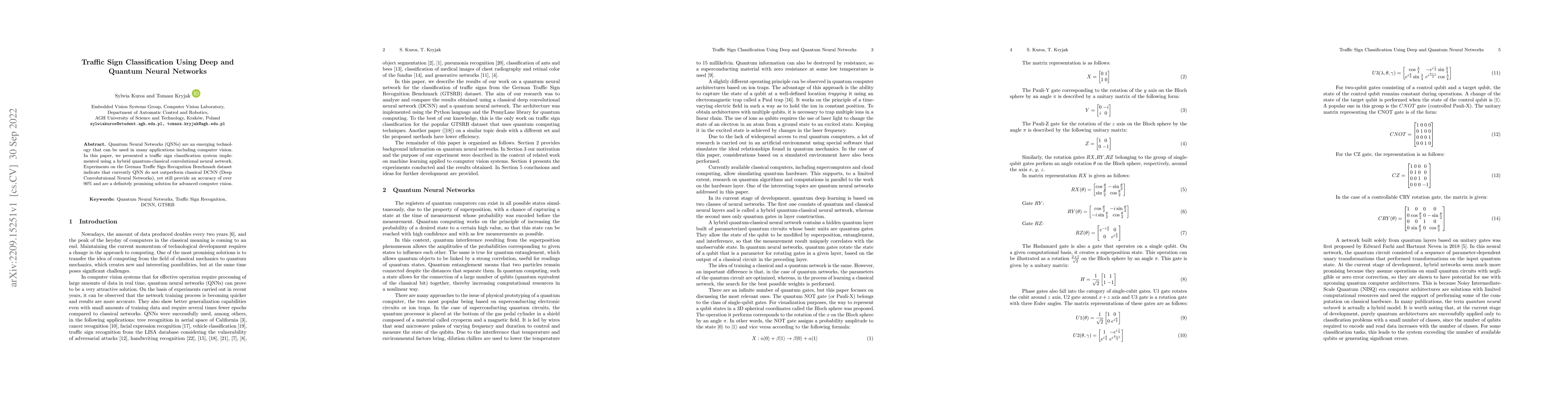 Thumbnail for Traffic Sign Classification Using Deep and Quantum Neural Networks
