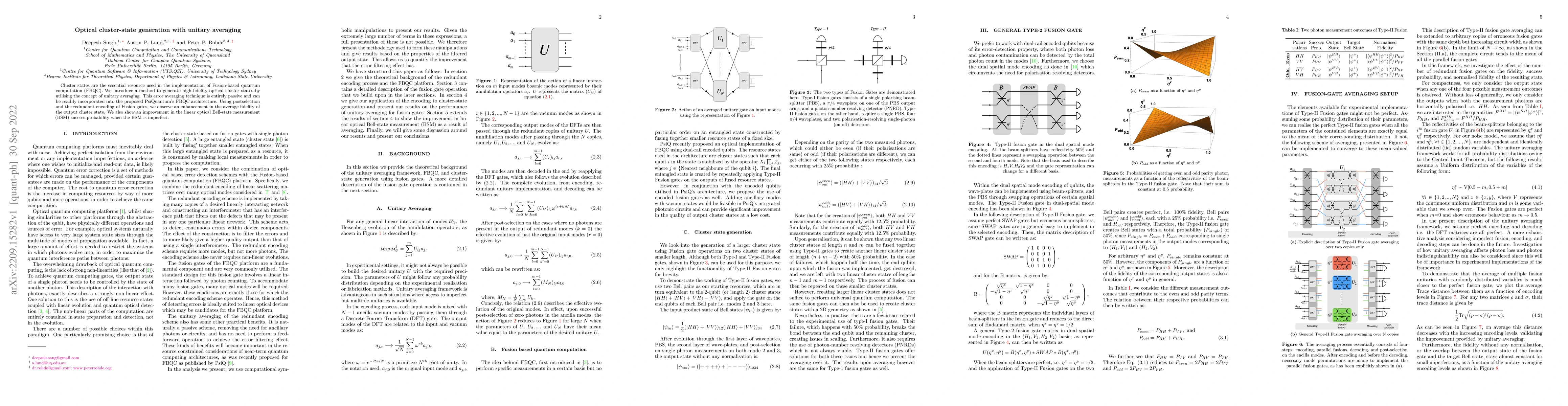 Thumbnail for Optical cluster-state generation with unitary averaging