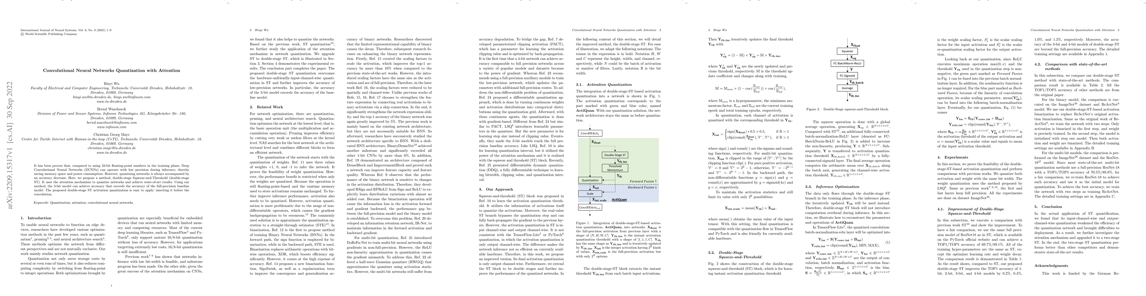 Thumbnail for Convolutional Neural Networks Quantization with Attention