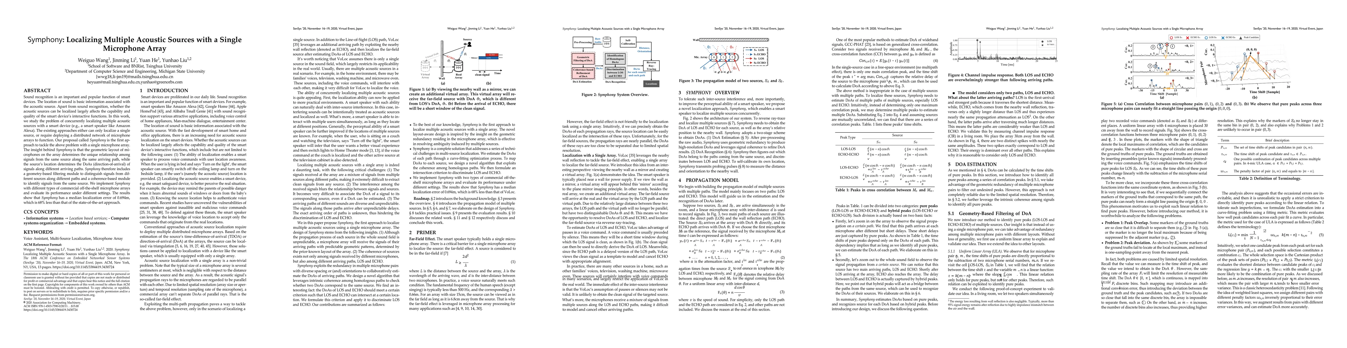 Thumbnail for Symphony: Localizing Multiple Acoustic Sources with a Single Microphone
  Array