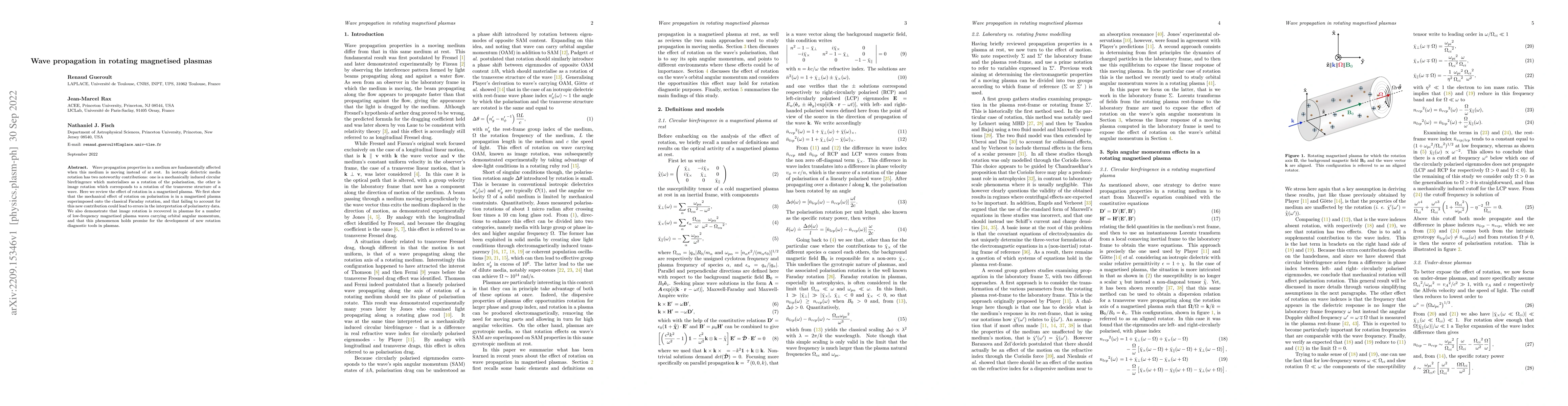 Thumbnail for Wave propagation in rotating magnetised plasmas