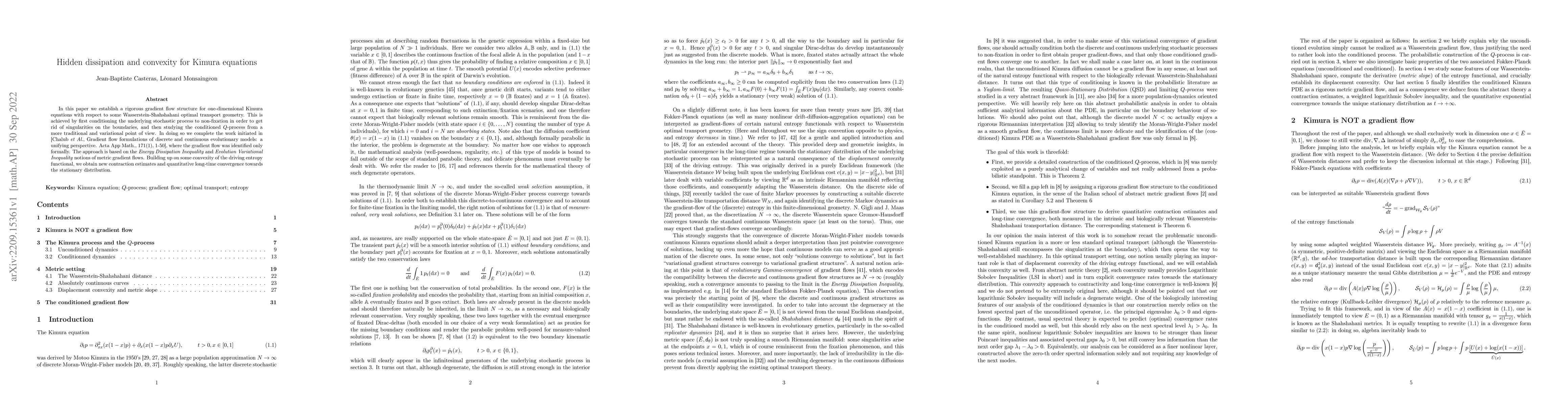 Thumbnail for Hidden dissipation and convexity for Kimura equations