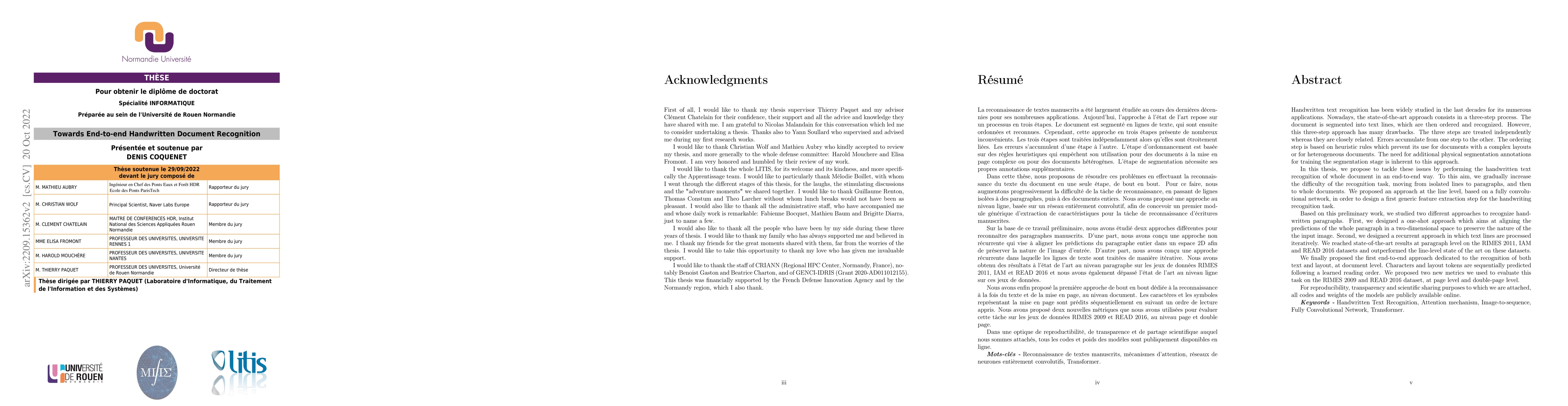 Thumbnail for Towards End-to-end Handwritten Document Recognition