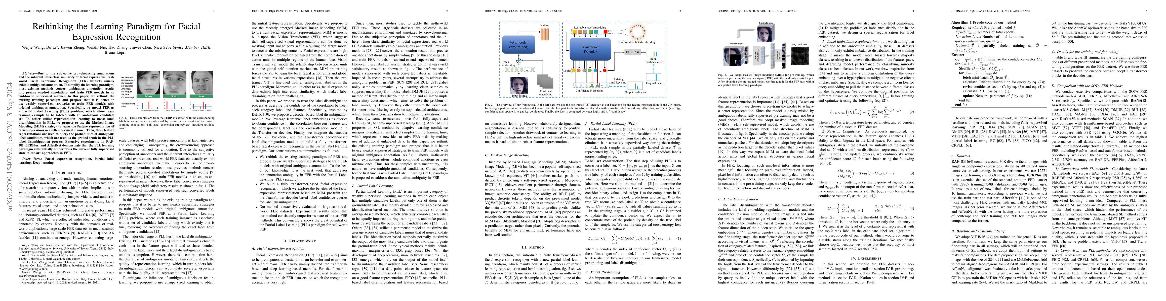 Thumbnail for Rethinking the Learning Paradigm for Facial Expression Recognition