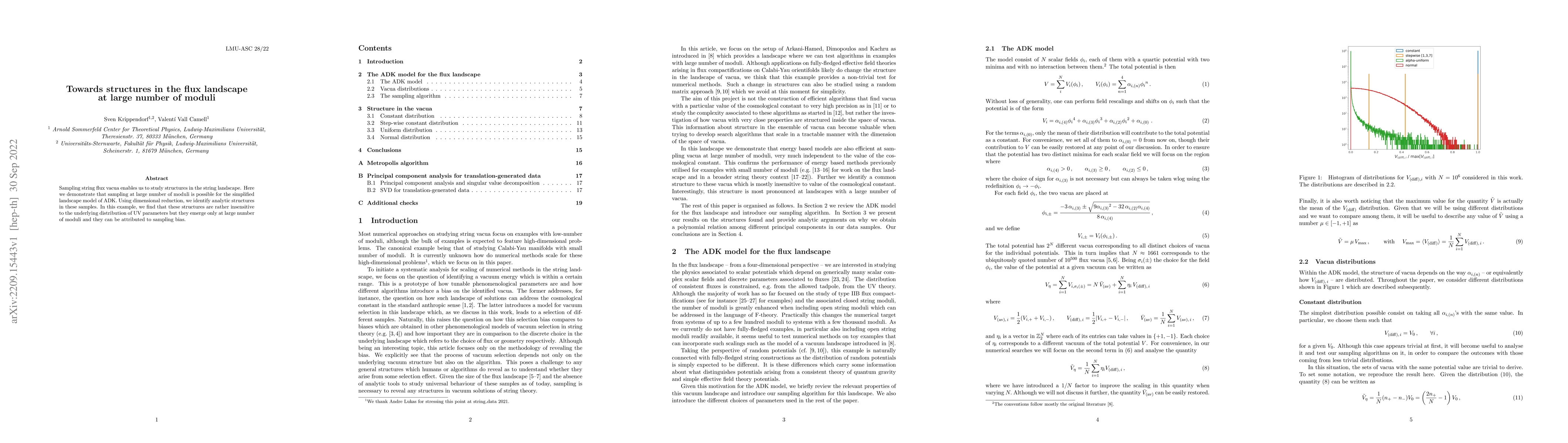 Thumbnail for Towards structures in the flux landscape at large number of moduli