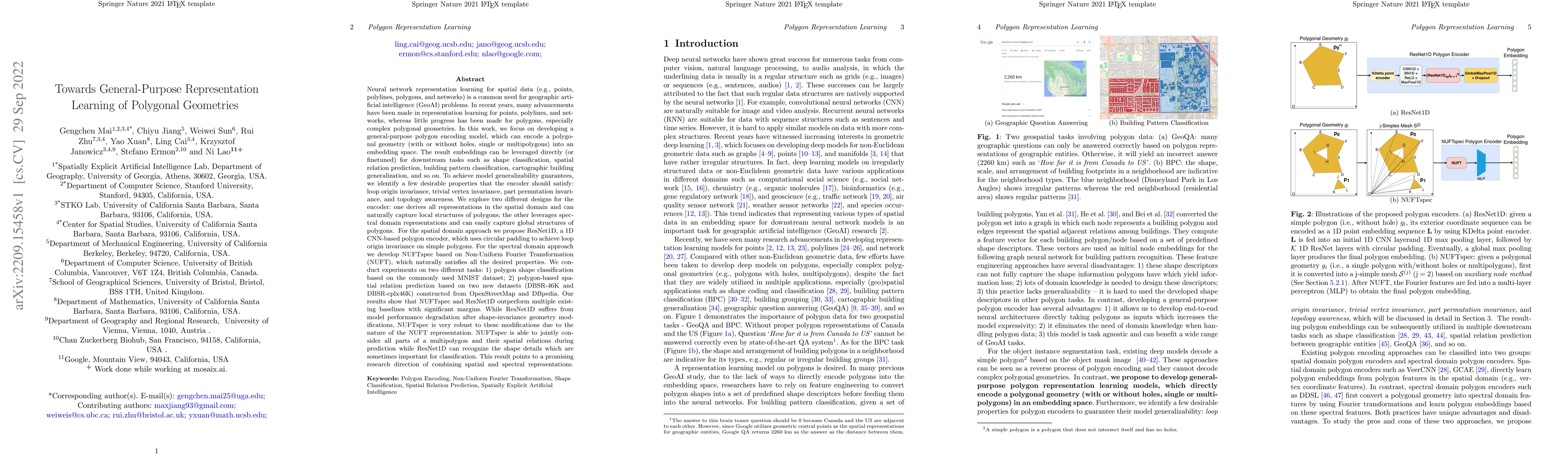 Thumbnail for Towards General-Purpose Representation Learning of Polygonal Geometries