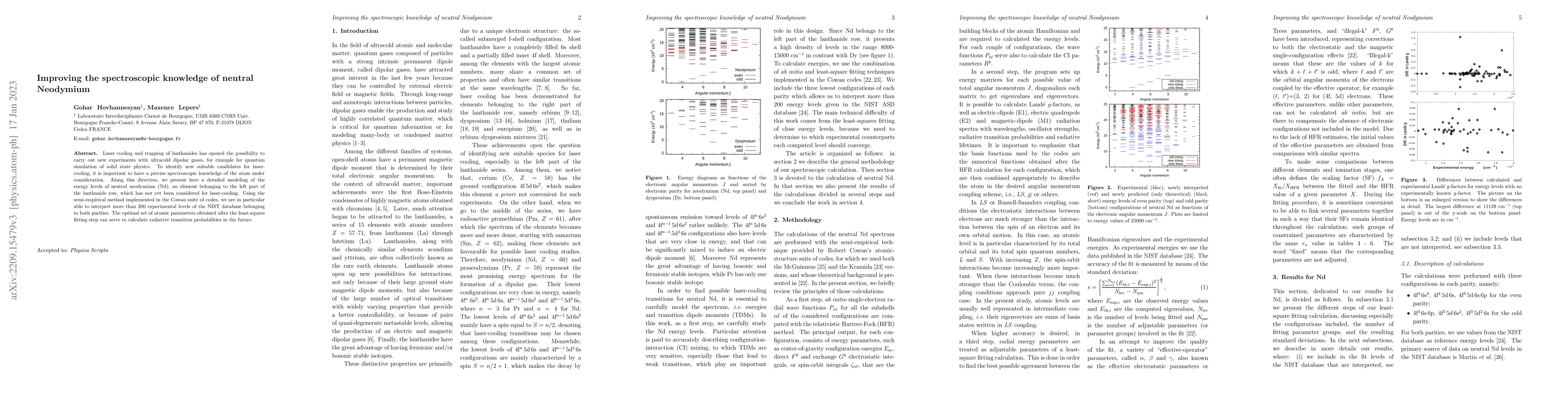 Thumbnail for Improving the spectroscopic knowledge of neutral Neodymium