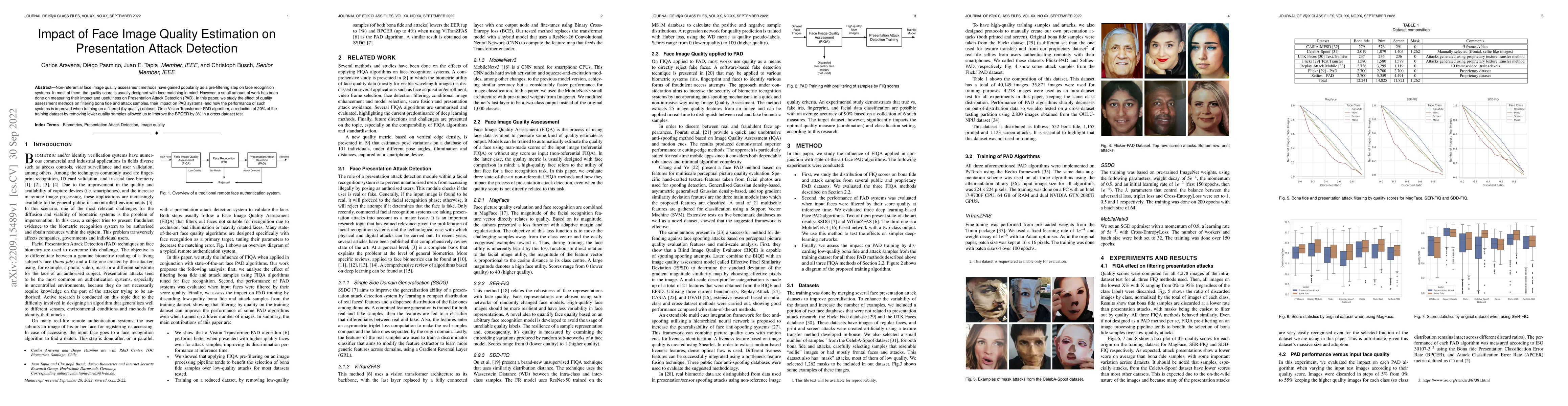 Thumbnail for Impact of Face Image Quality Estimation on Presentation Attack Detection