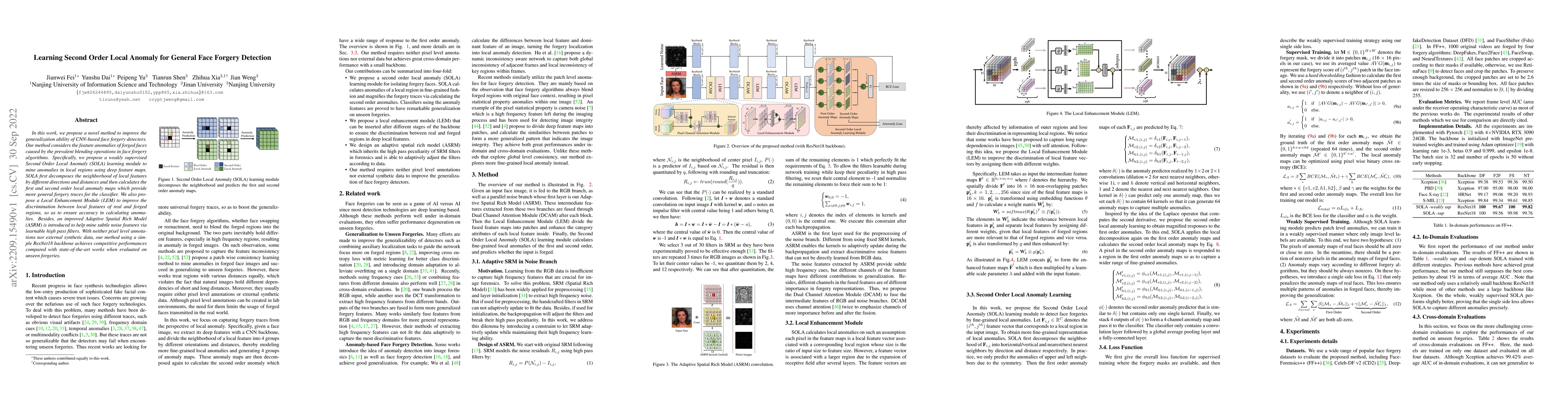 Thumbnail for Learning Second Order Local Anomaly for General Face Forgery Detection