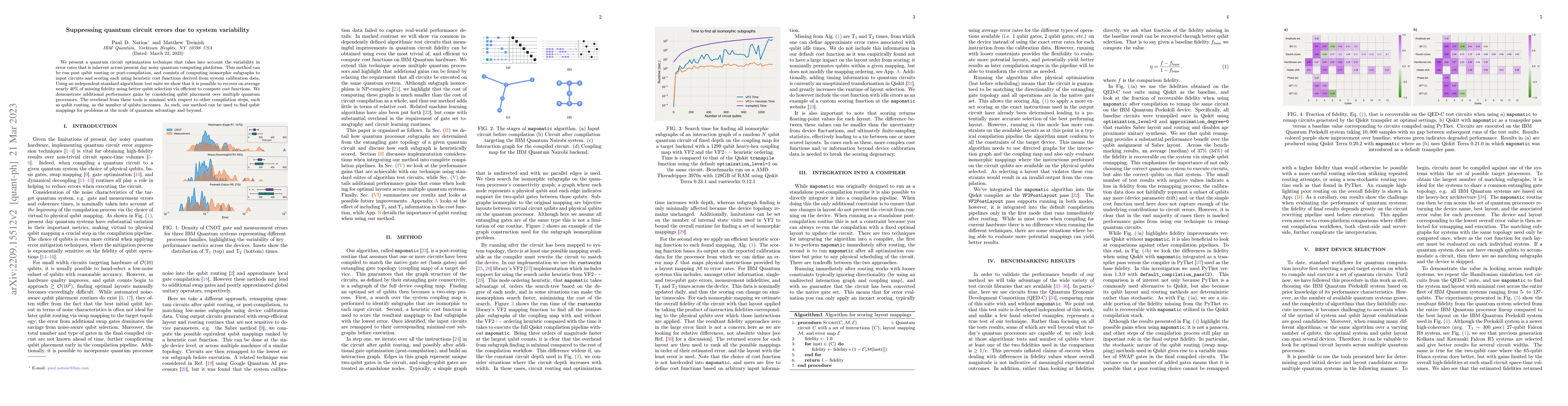 Thumbnail for Suppressing quantum circuit errors due to system variability