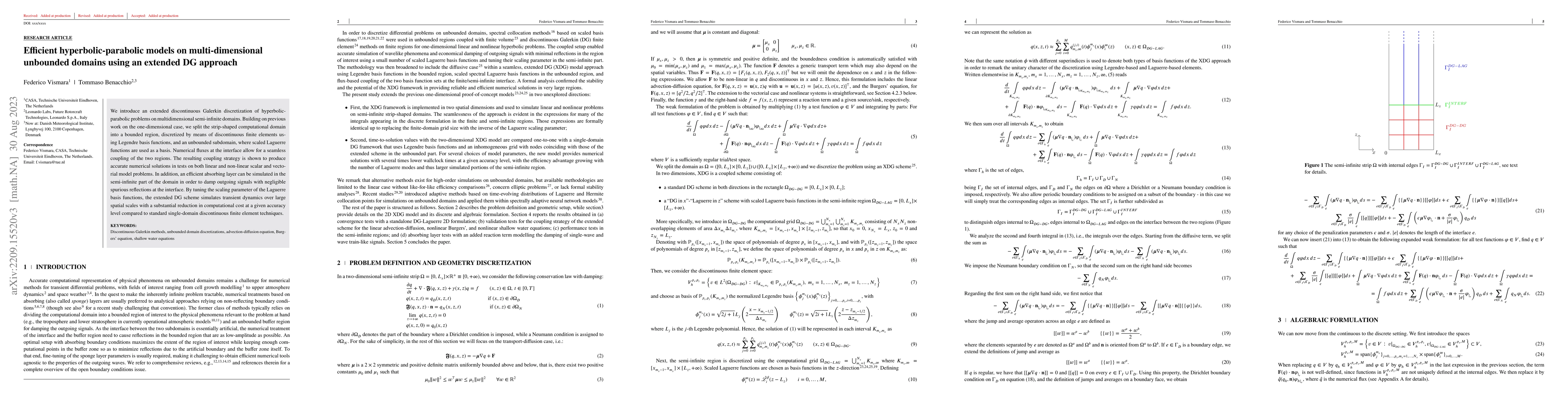 Thumbnail for Efficient hyperbolic-parabolic models on multi-dimensional unbounded
  domains using an extended DG approach