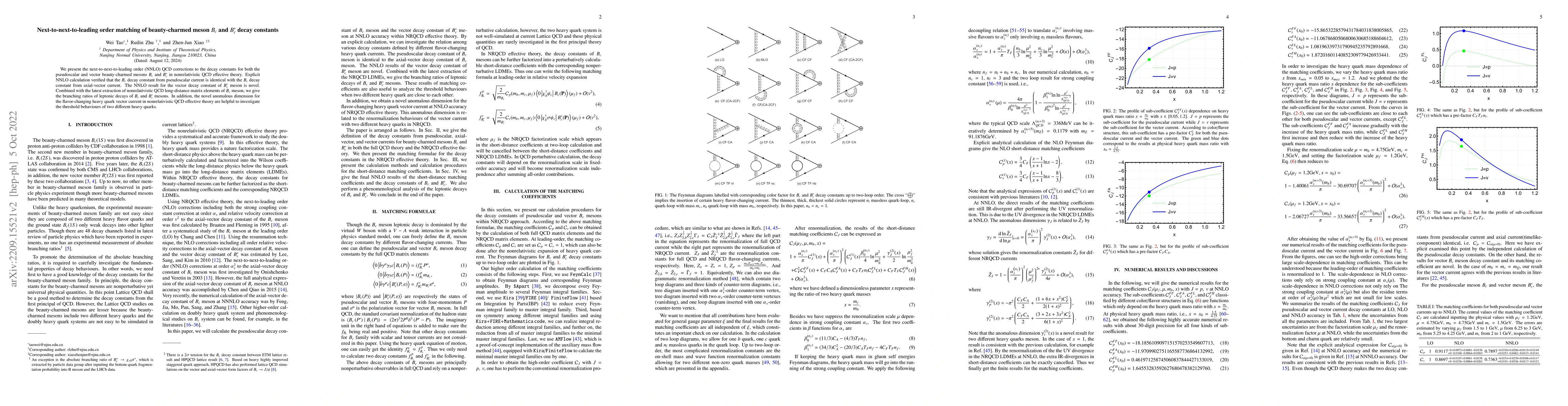 Thumbnail for Next-to-next-to-leading order matching of beauty-charmed meson $B_{c}$
  and $B^*_{c}$ decay constants