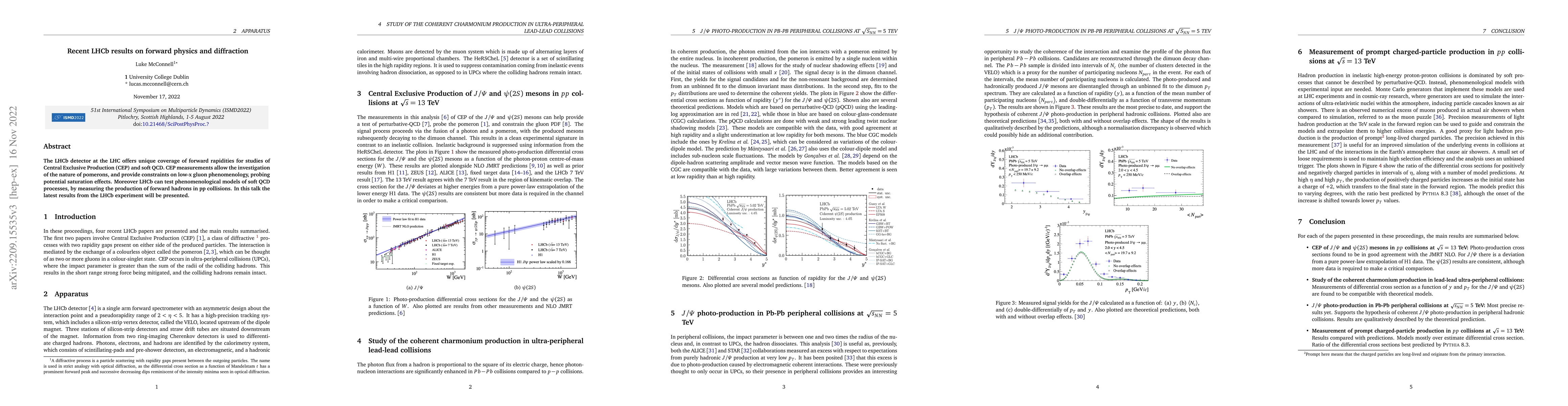 Thumbnail for Recent LHCb results on forward physics and diffraction