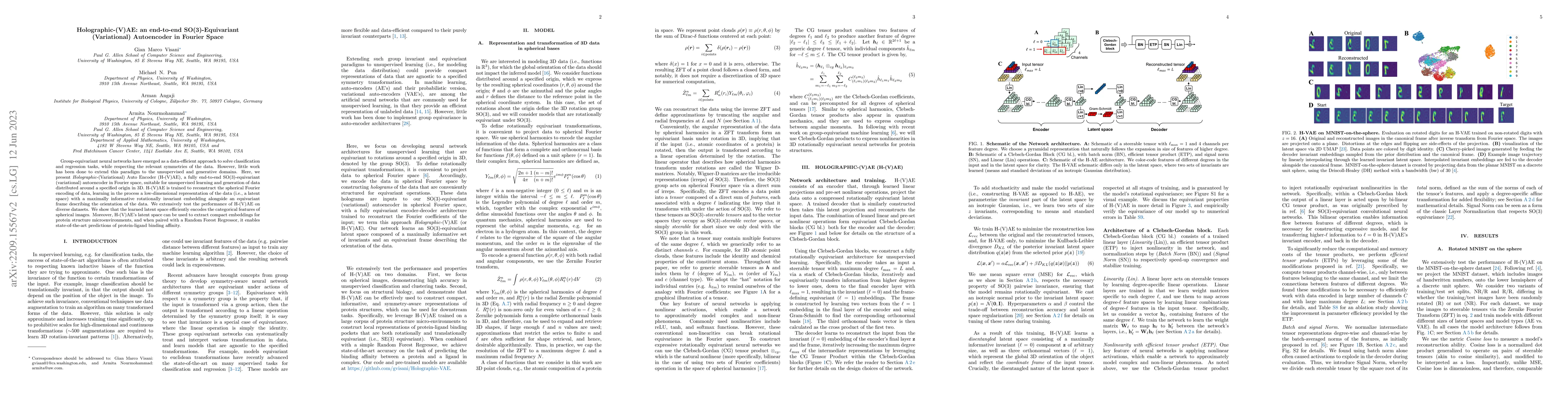 Thumbnail for Holographic-(V)AE: an end-to-end SO(3)-Equivariant (Variational)
  Autoencoder in Fourier Space