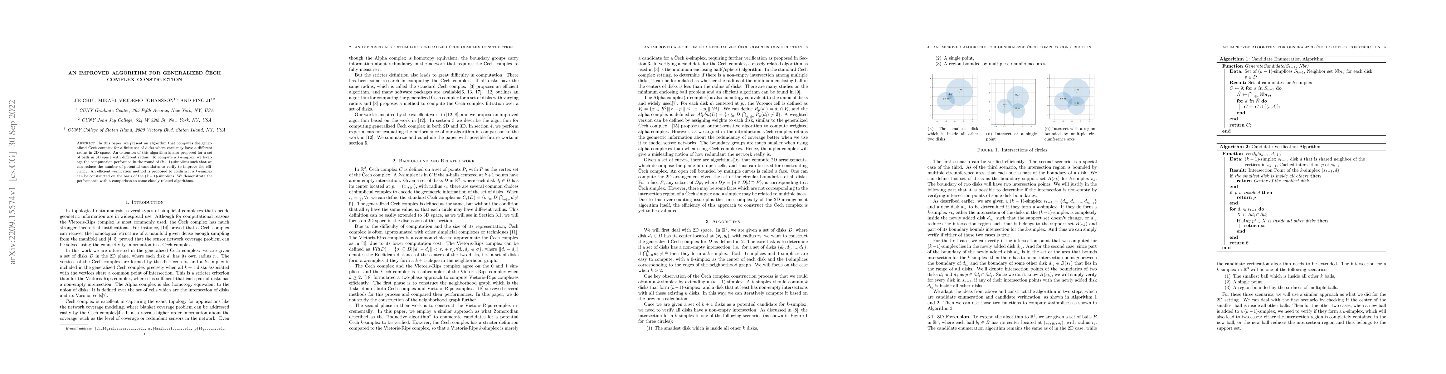Thumbnail for An improved algorithm for Generalized \v{C}ech complex construction