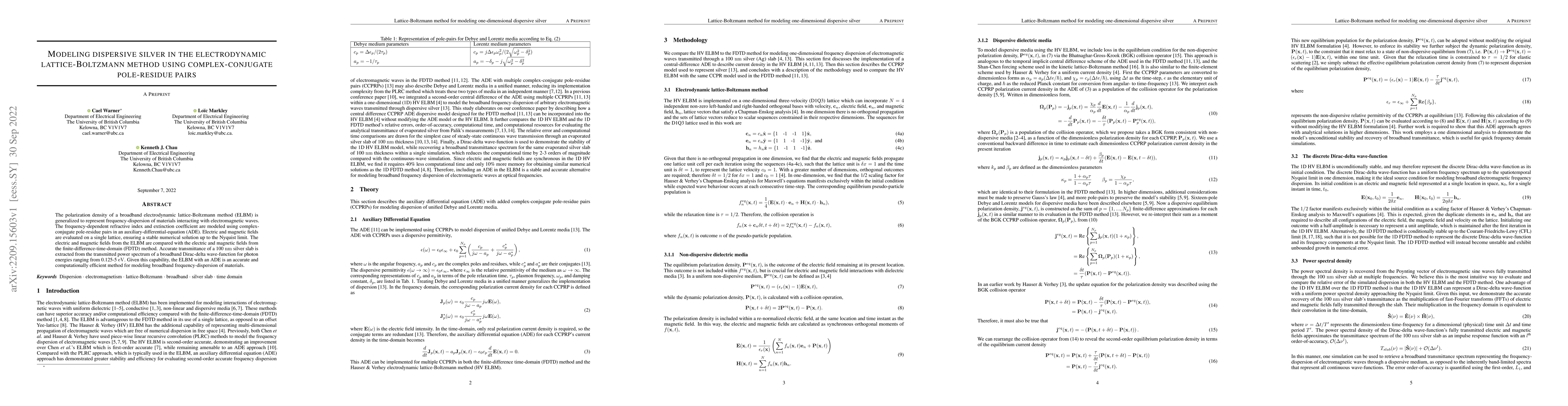 Thumbnail for Modeling dispersive silver in the electrodynamic lattice-Boltzmann
  method using complex-conjugate pole-residue pairs