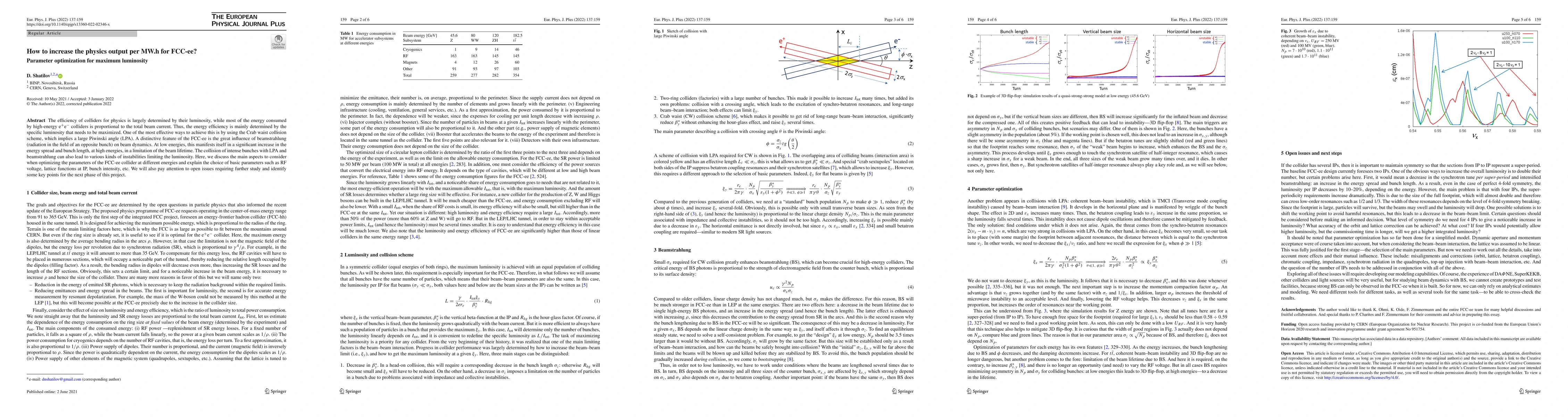Thumbnail for How to increase the physics output per MW.h for FCC-ee?