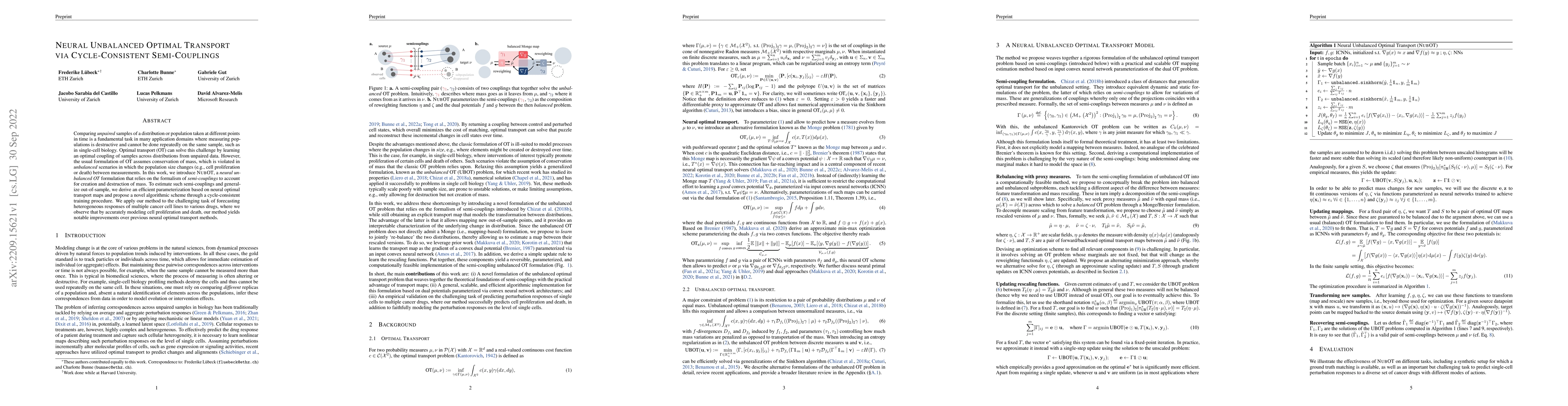 Thumbnail for Neural Unbalanced Optimal Transport via Cycle-Consistent Semi-Couplings