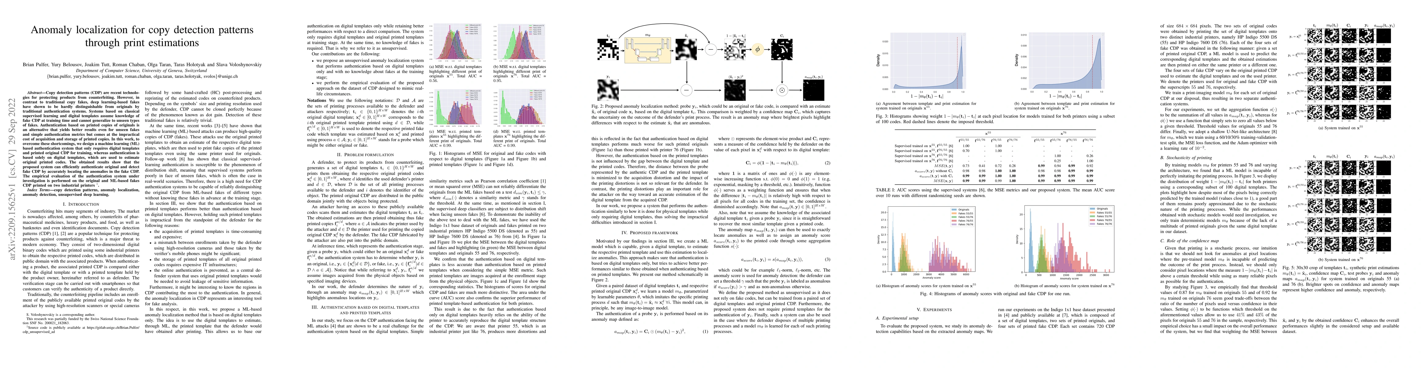 Thumbnail for Anomaly localization for copy detection patterns through print
  estimations