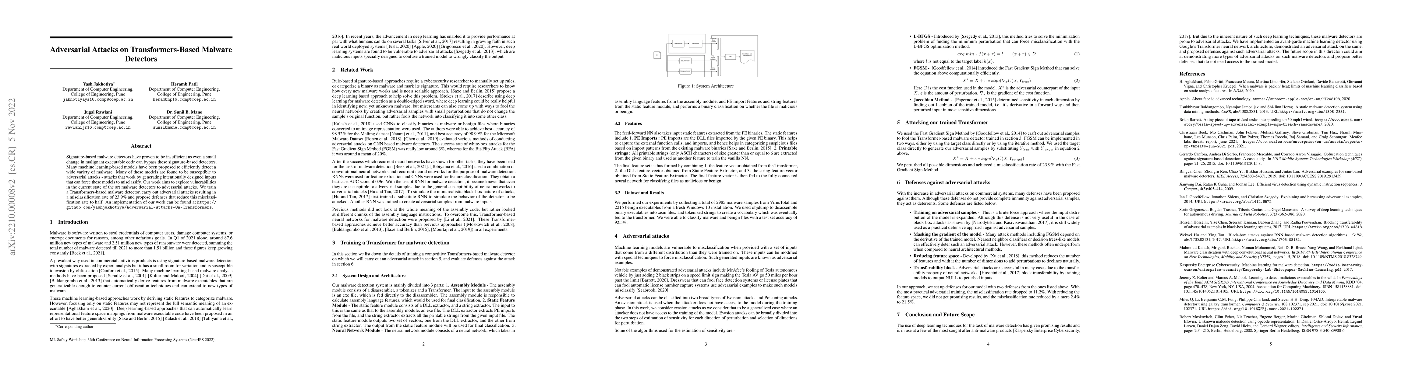 Thumbnail for Adversarial Attacks on Transformers-Based Malware Detectors