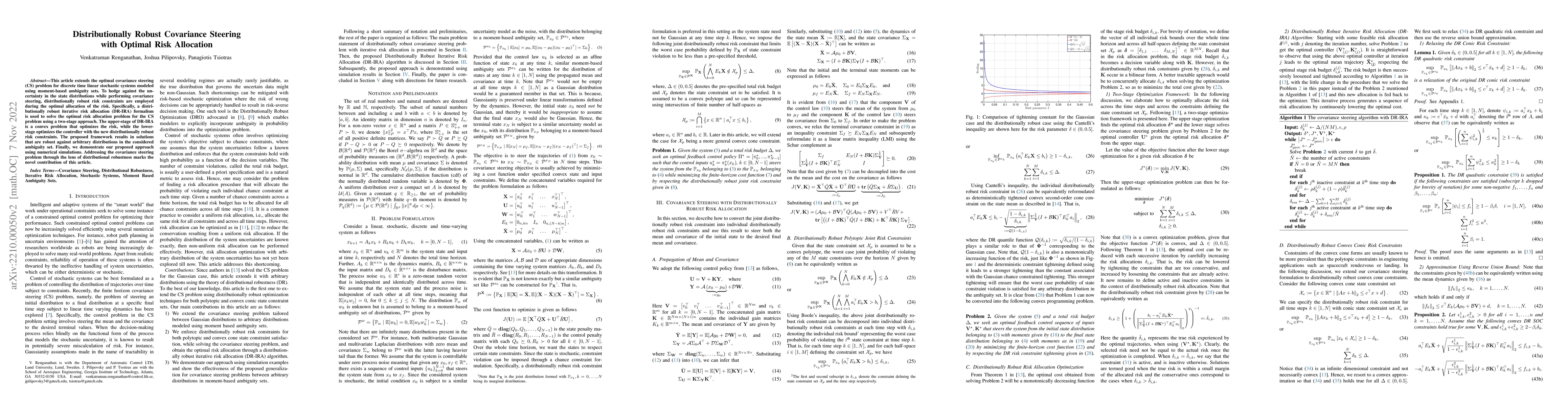 Thumbnail for Distributionally Robust Covariance Steering with Optimal Risk Allocation