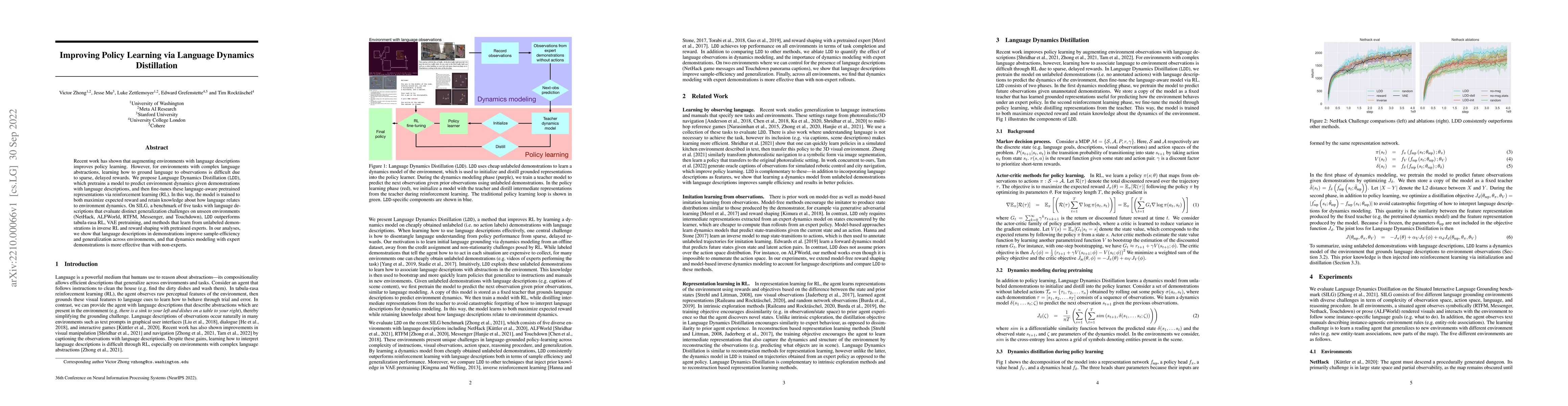 Thumbnail for Improving Policy Learning via Language Dynamics Distillation