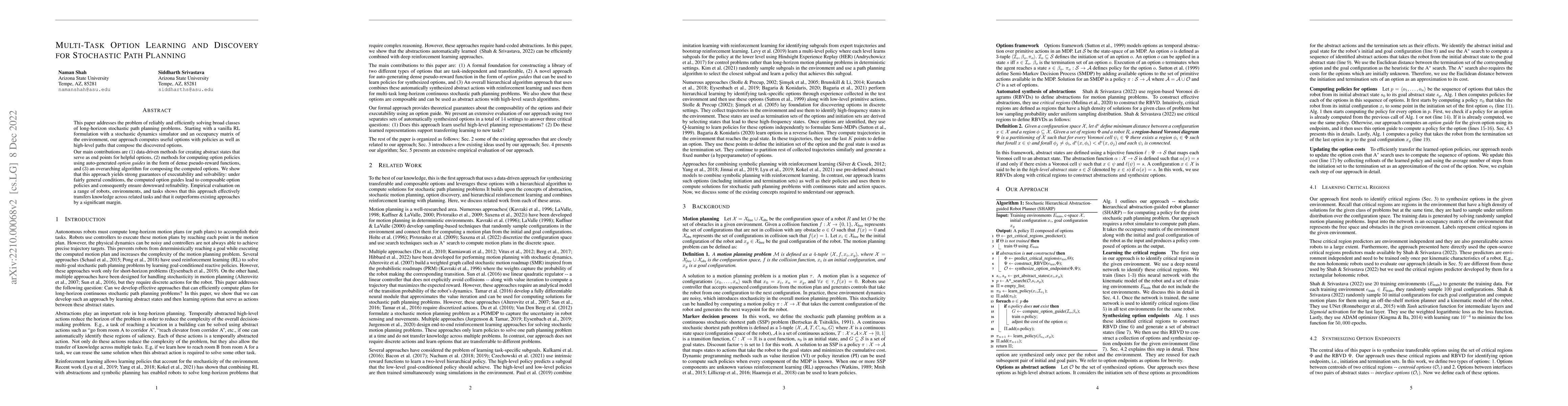 Thumbnail for Multi-Task Option Learning and Discovery for Stochastic Path Planning