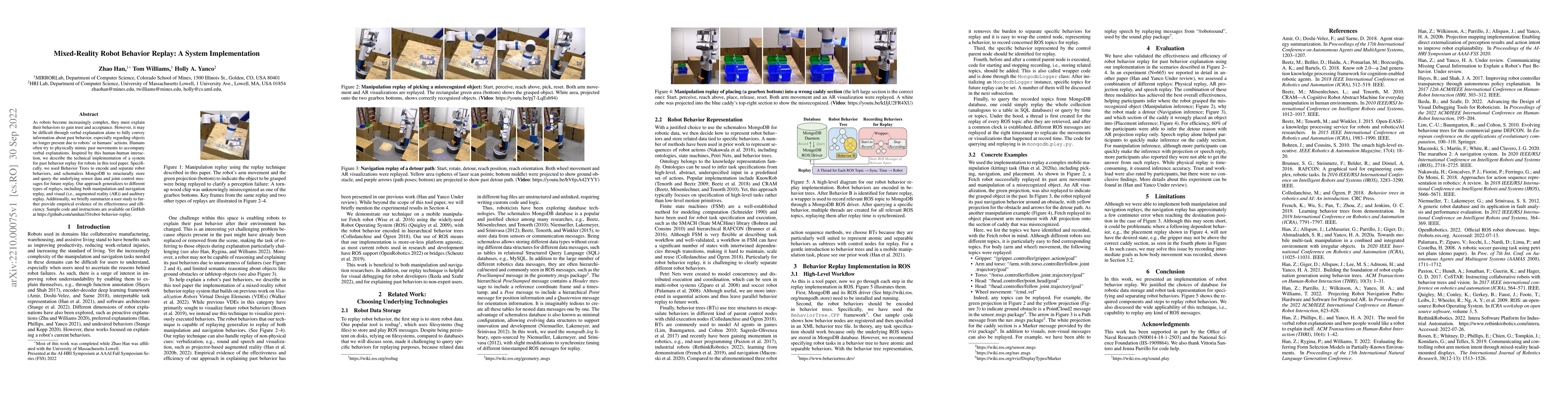 Thumbnail for Mixed-Reality Robot Behavior Replay: A System Implementation