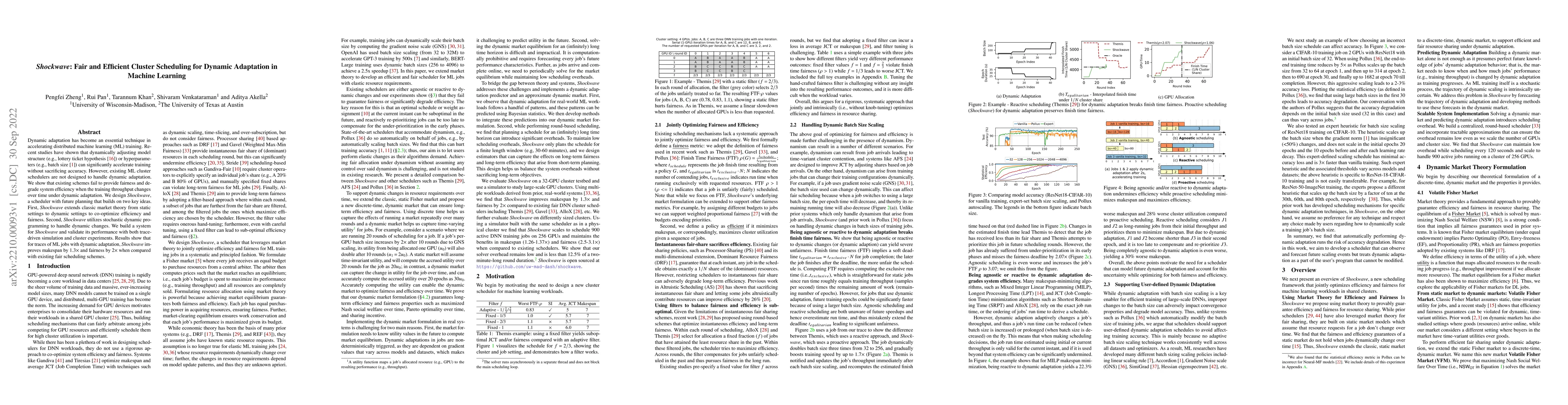 Thumbnail for Shockwave: Fair and Efficient Cluster Scheduling for Dynamic Adaptation
  in Machine Learning