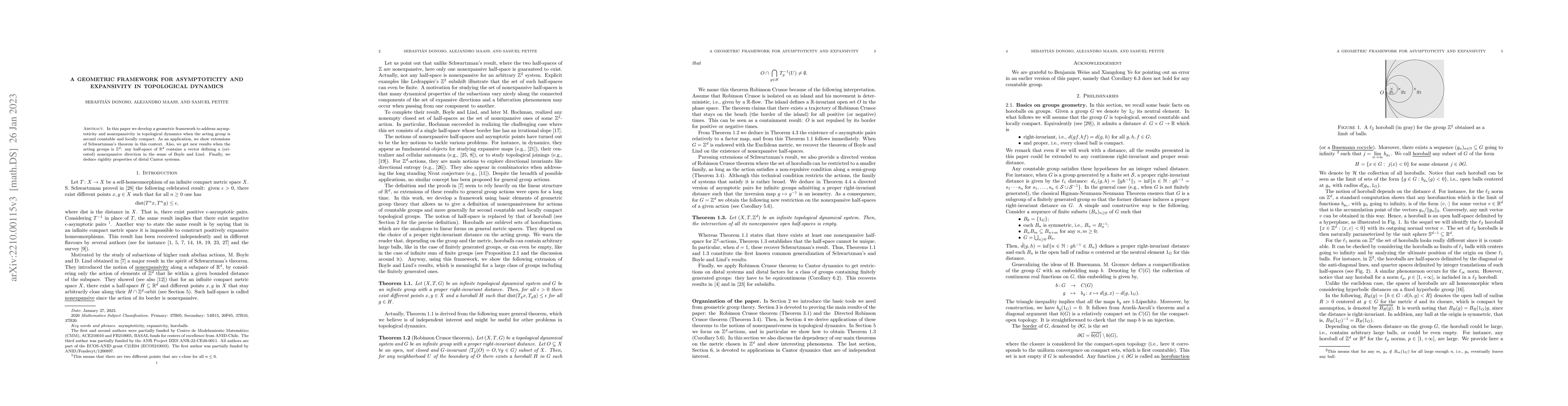 Thumbnail for A geometric framework for asymptoticity and expansivity in topological
  dynamics